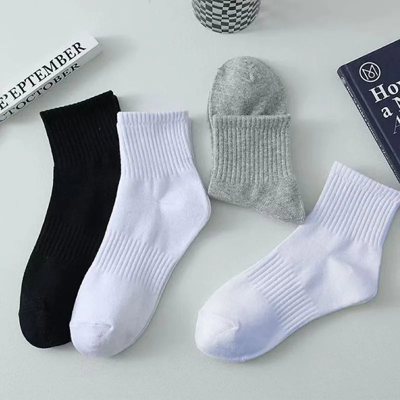 Polyester Blend Mid Calf Crew Socks Multipack - 5