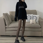 Polyester Elastane Thermal Fleece Lined Pantyhose for Winter