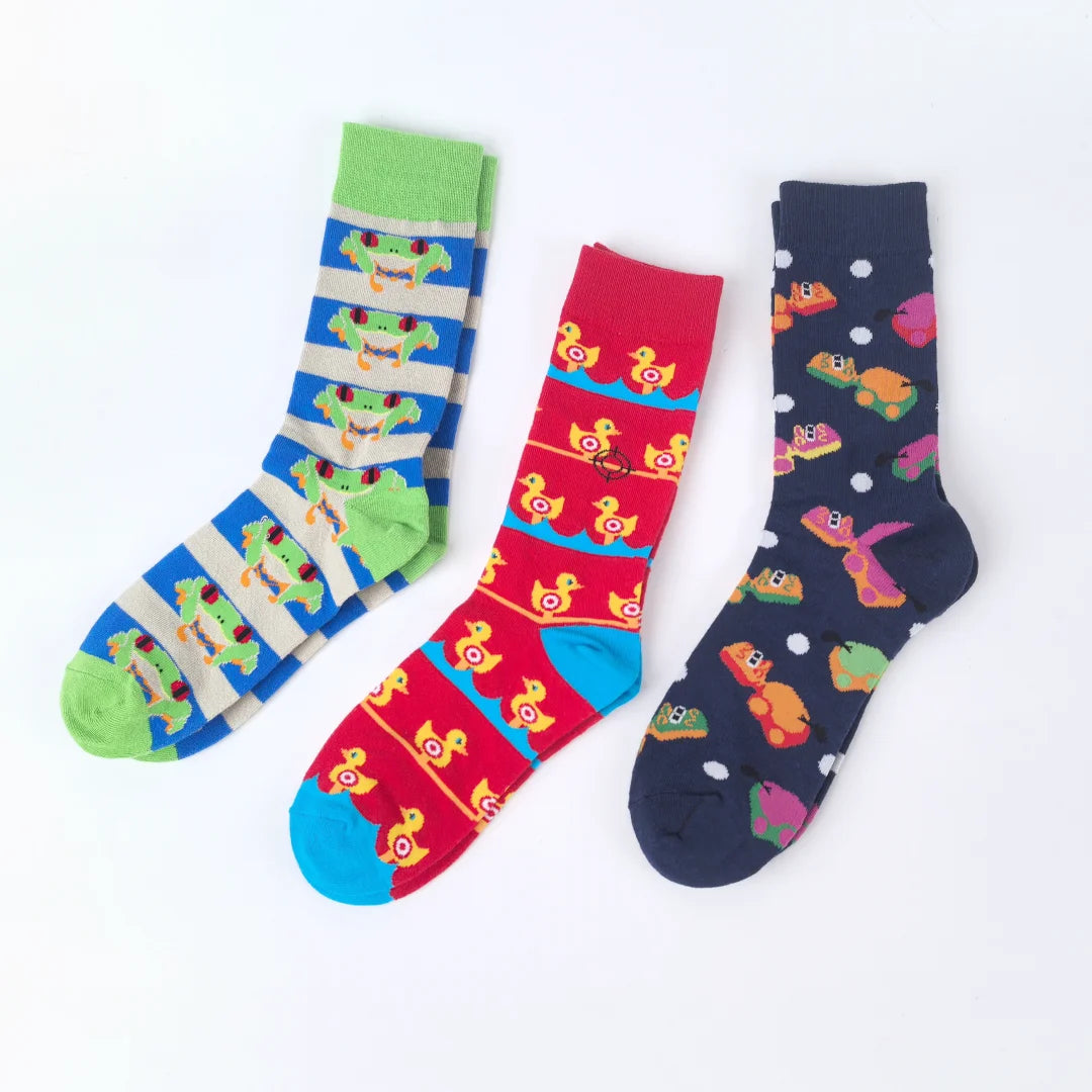 Polyester Animal Pattern Casual Mid Calf Socks - 2