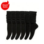 Polyester Elastane Casual Slouch Crew Socks 6 Pack