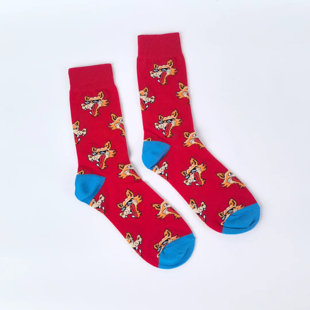 Polyester Elastane Animal Print Mid Calf Socks - 10