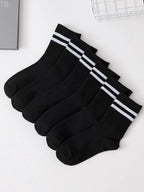 Polyester Spandex Blend Casual Dress Socks