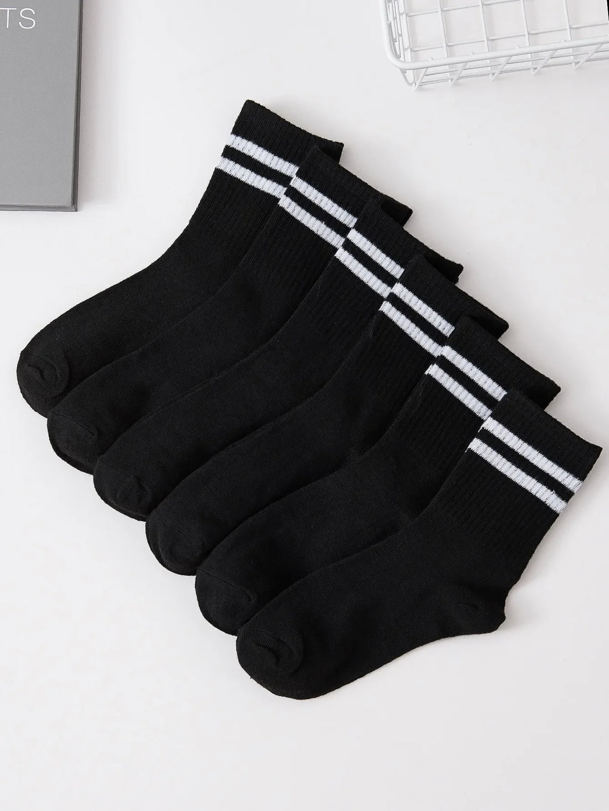 Polyester Elastane Mid Tube Casual Socks