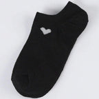 Polyester Elastane Low Cut Casual Heart Print Women Socks
