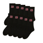 Polyester Elastane Crew Socks Number 23 Pattern
