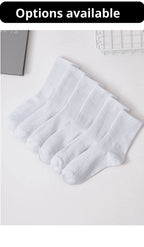 Polyester Elastane Casual Crew Socks 6 Pairs