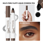 Liquid Eyebrow Pencil Multi Prong Brush Waterproof Makeup Pen