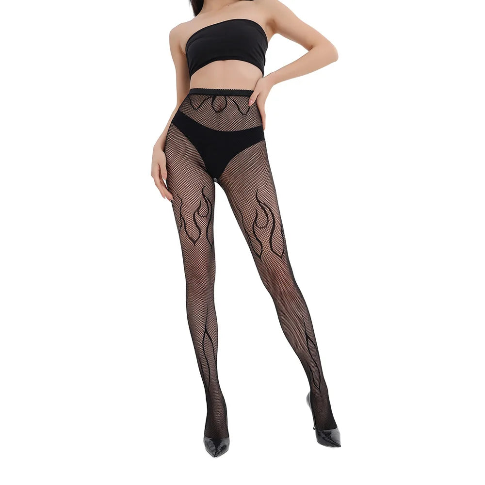 Nylon Fishnet Patterned Pantyhose Tights