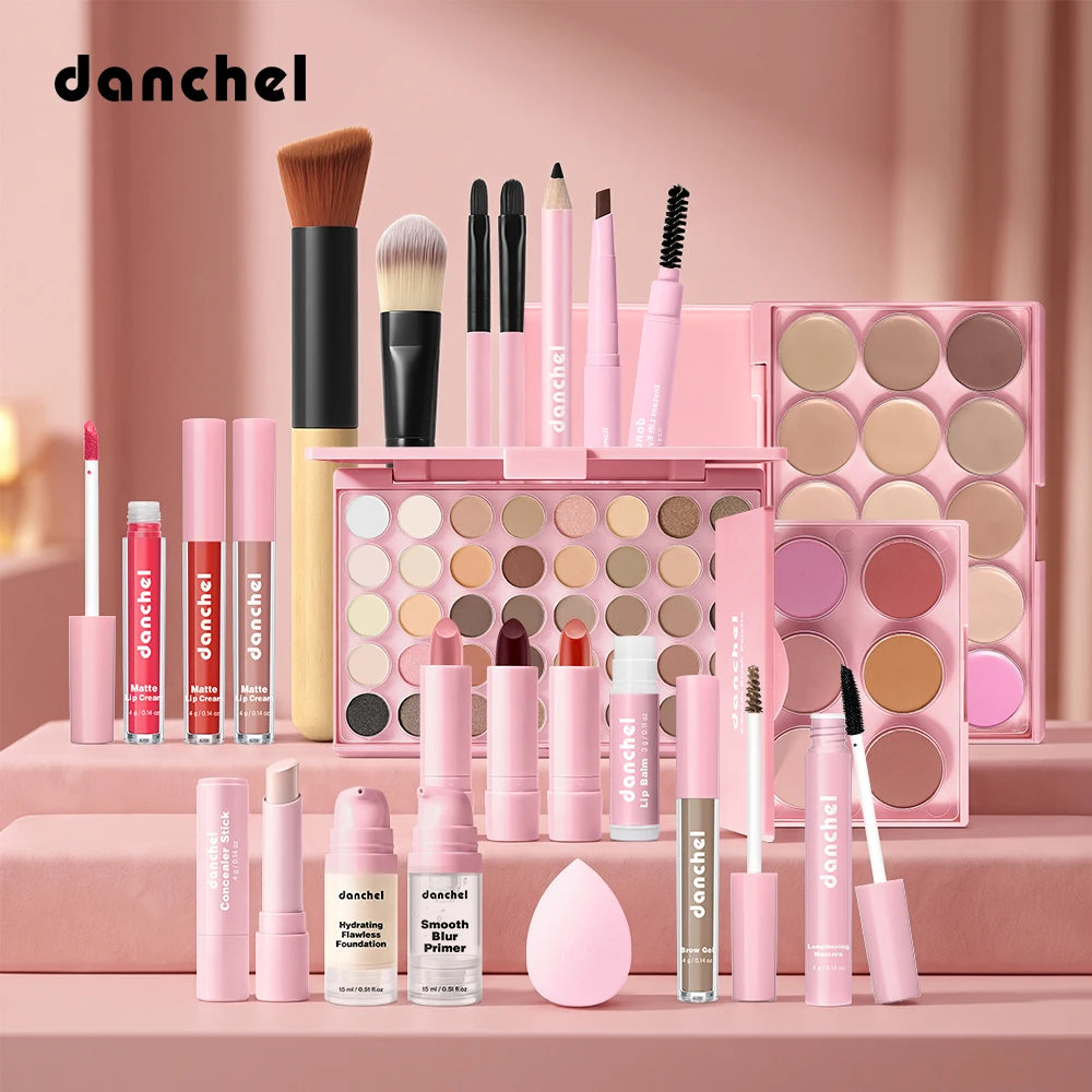 Full Face Cosmetic Makeup Kit with Brushes