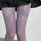 Floral Pattern Nylon Pantyhose Tights