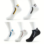 Polyester Blend Ankle Socks For Men 5 Pack