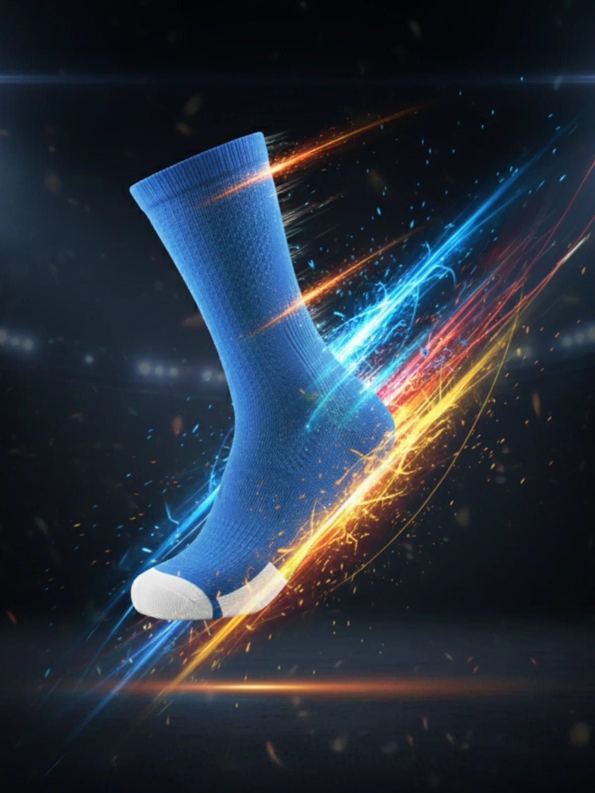 Polyester Elastane Knee High Athletic Sports Socks