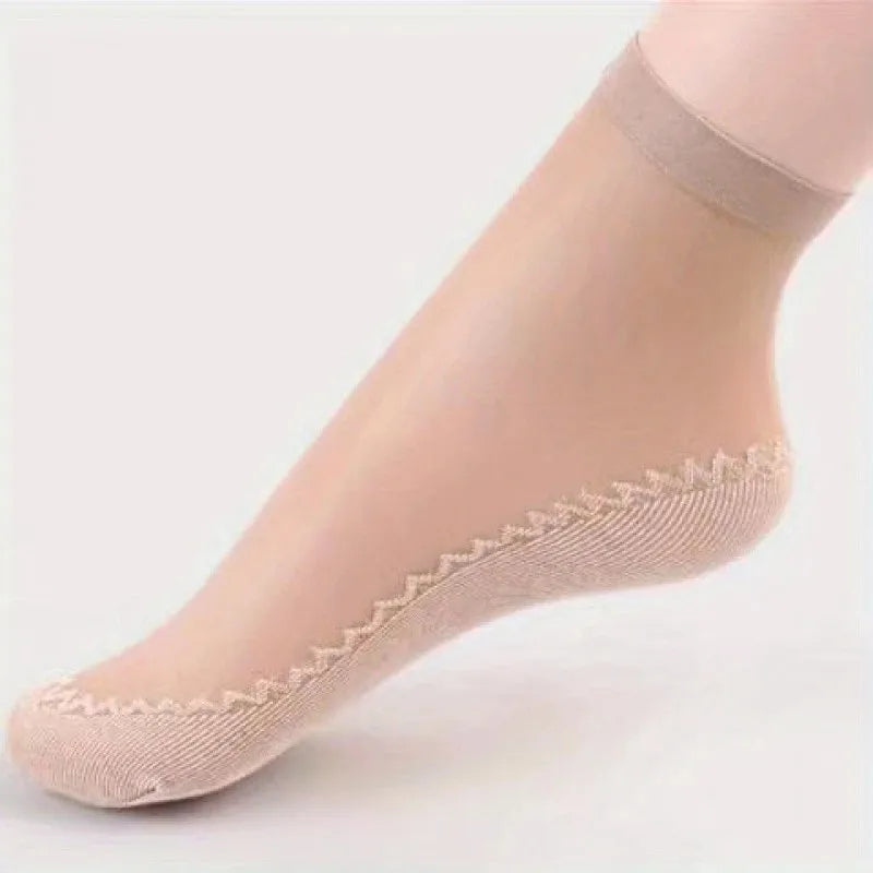 Cotton Nylon Low Tube Casual Socks 5 Pair Set - 4
