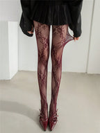 Polyester Elastane Knit Fishnet Stockings Pantyhose