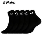 Polyester Blend Cartoon Pattern Mid Tube Socks