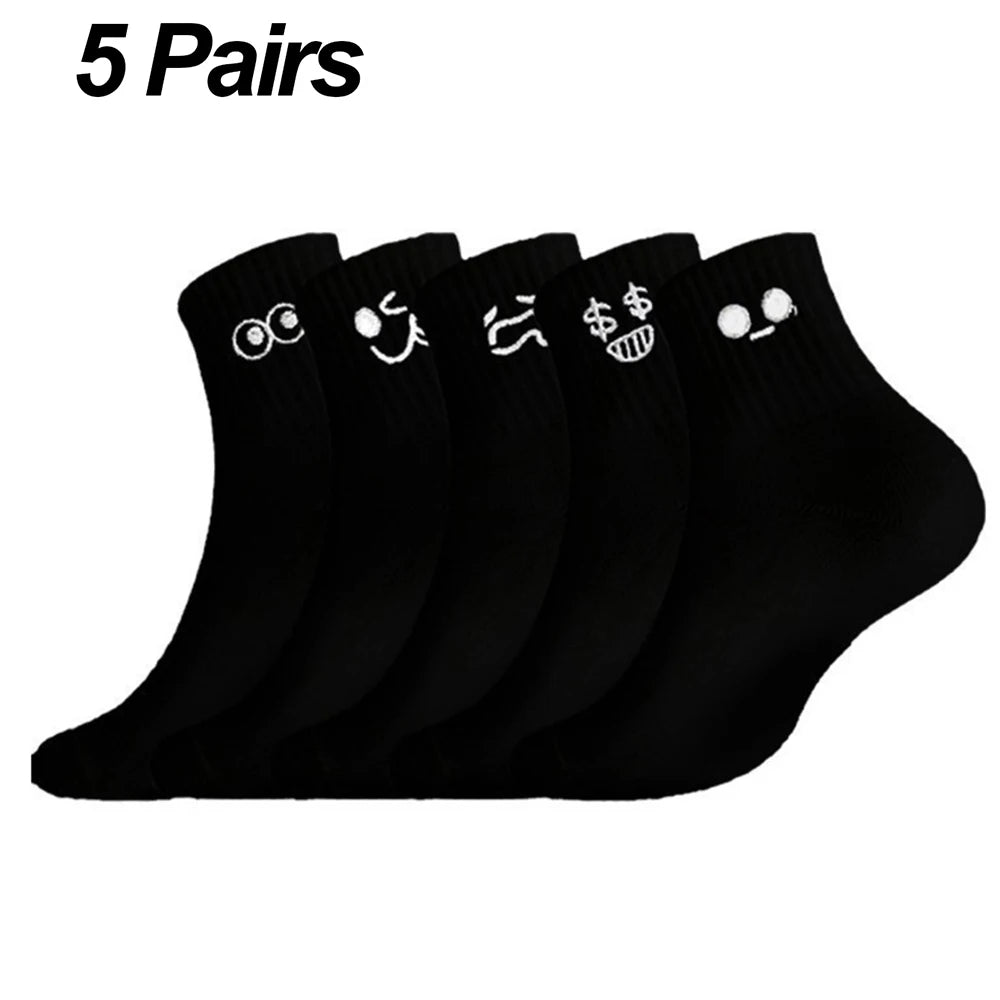 Polyester Blend Cartoon Pattern Mid Tube Socks