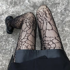 Heart Pattern Fishnet Nylon Pantyhose Tights