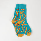 Cotton Blend Novelty Food Print Mid Calf Unisex Socks