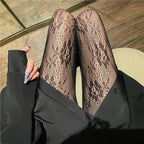 Nylon Floral Lace Fishnet Pantyhose Tights
