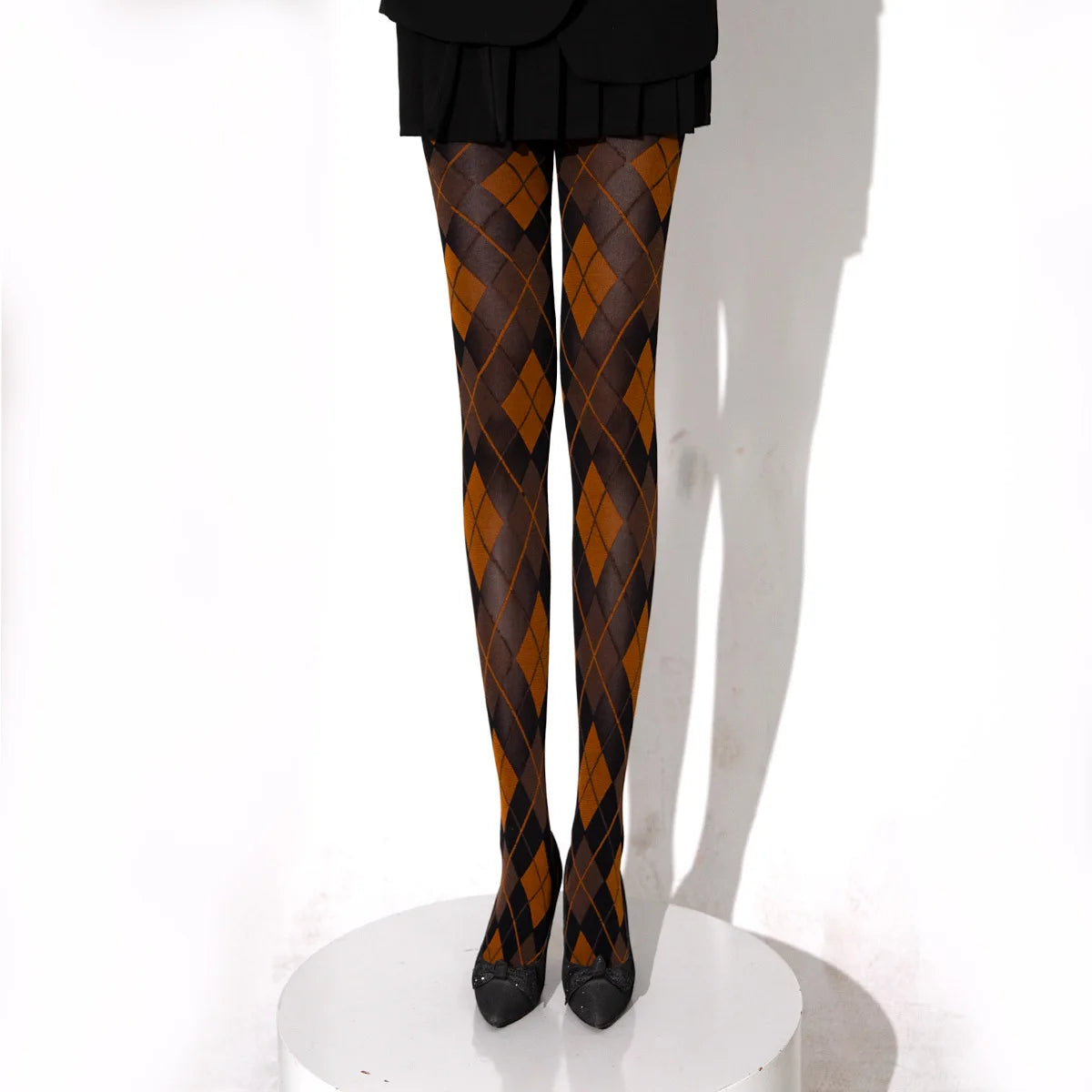 Geometric Pattern Nylon Pantyhose Tights - 14
