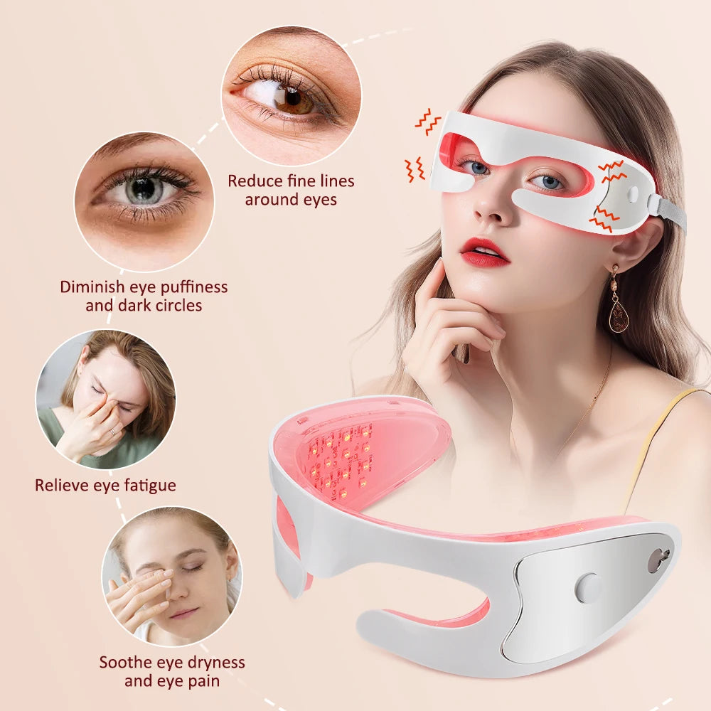 3D LED Red Light Vibration Eye Massager for Fatigue Relief