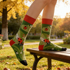 Cotton Blend Ladybird Pattern Mid Calf Unisex Socks