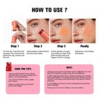 Cooling Water Jelly Tint Blush Stick for Lips and Cheeks