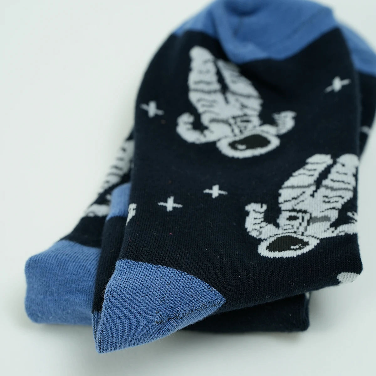 Cotton Blend Astronaut Print Ankle Socks - 6