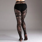 Geometric Lace Pattern Nylon Pantyhose