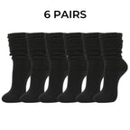 Polyester Elastane Knit Slouch Crew Socks