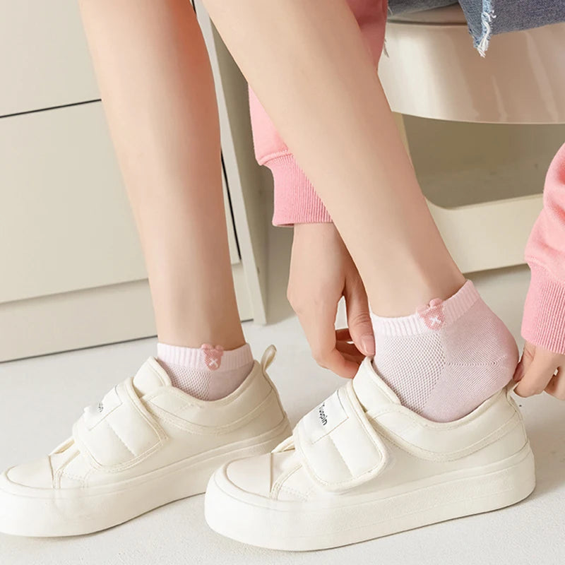 Women Cartoon Knitted Low Tube Casual Socks