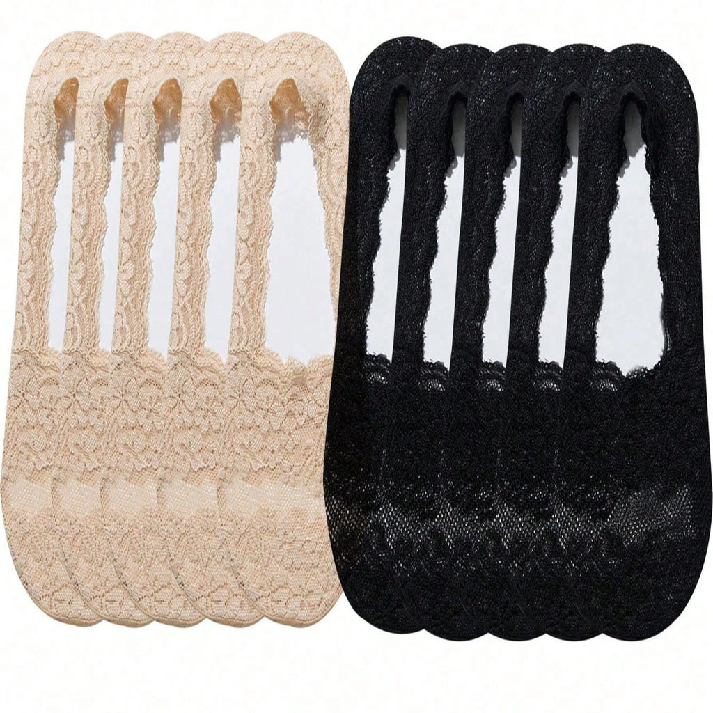 Womens Polyester Elastane Low Cut Invisible Liner Socks