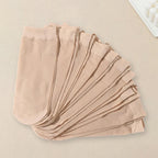 Polyester Elastane Blend Women Casual Mid Length Solid Color Socks