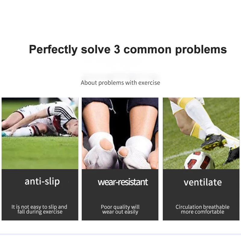 Polyester Elastane Anti Slip Sports Socks