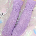 Metallic Knit Women Casual Socks
