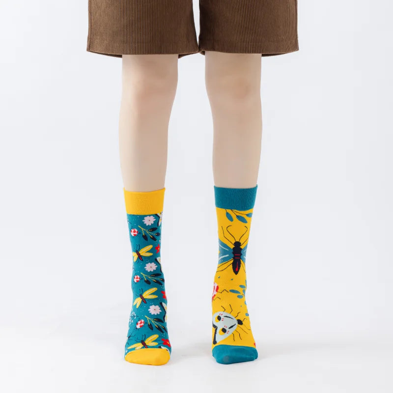 Cotton Blend Lucky Cat Crew Socks