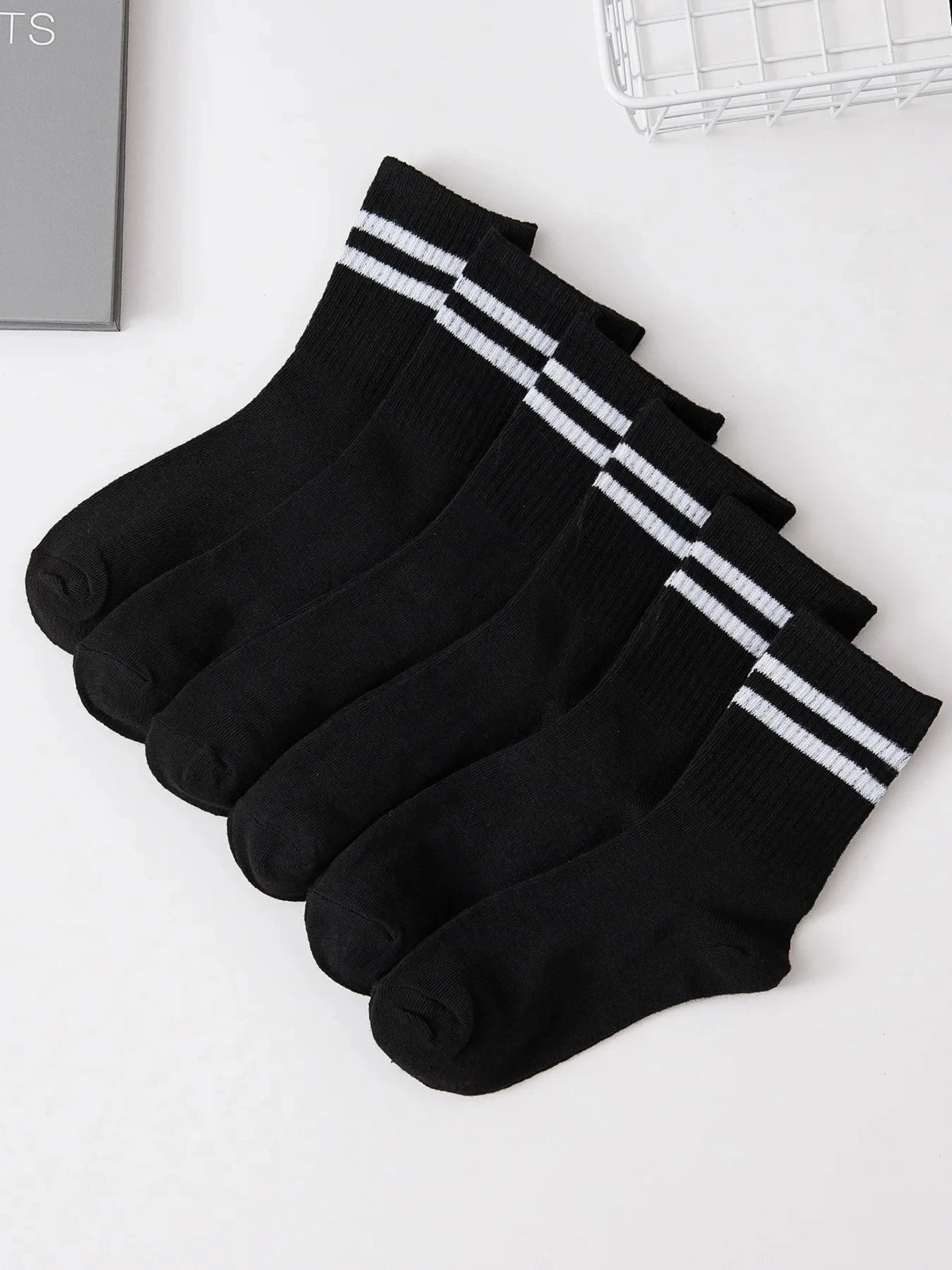 Polyester Elastane Crew Socks Set