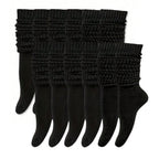 Polyester Elastane Casual Slouch Crew Socks 6 Pack