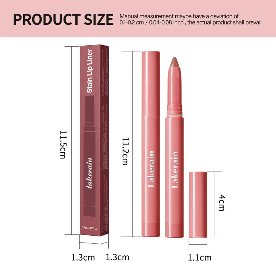Matte Lip Liner Pencil Waterproof Long Lasting Contour Pen - 18