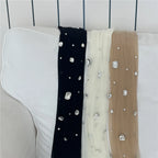 Rhinestone Embellished Nylon Elastic Tights