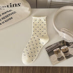 Polyester Elastane Casual Mid Tube Socks For Women