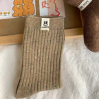 Polyester Elastane Casual Mid Tube Socks 4 Pack