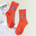 Polyester Elastane Knit Crew Socks