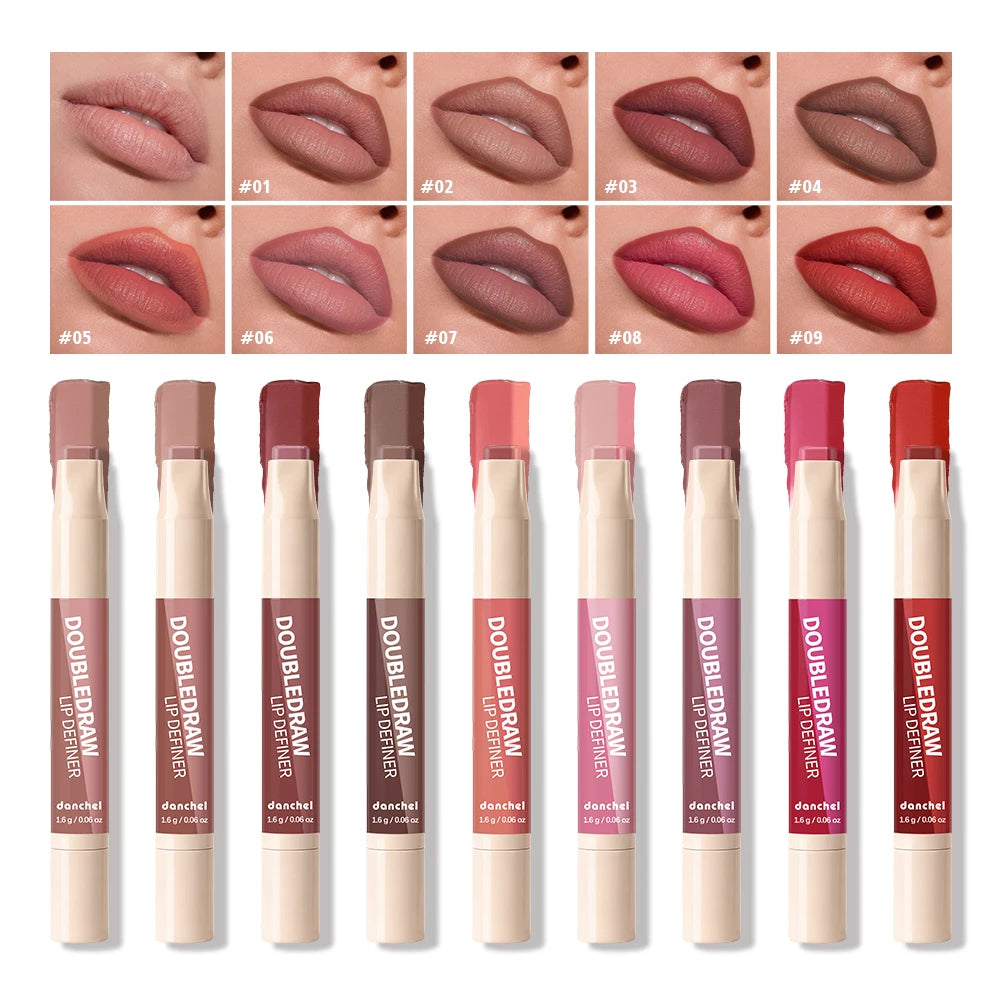 Dual Ended Matte Lip Liner and Gloss Pencil