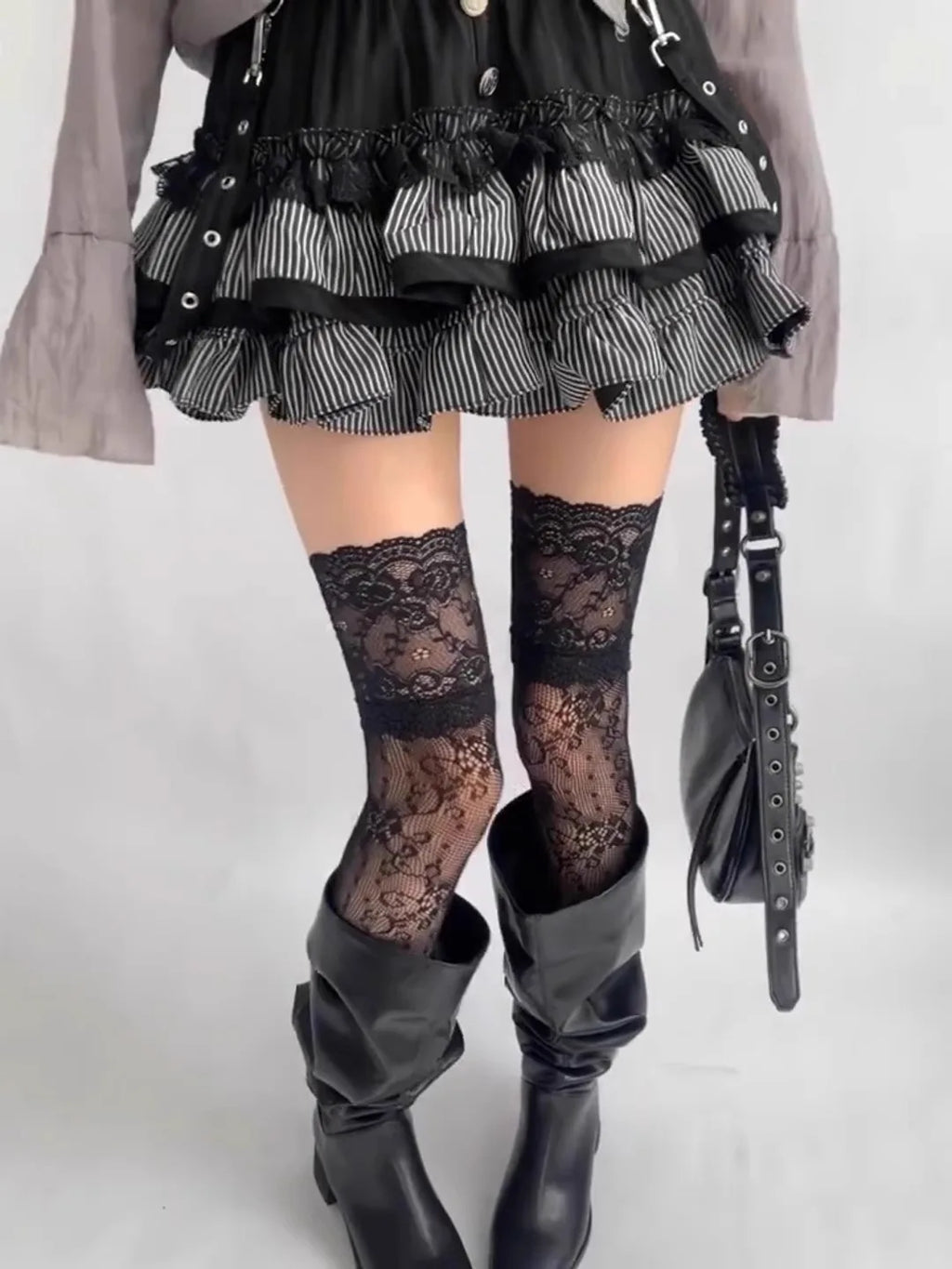 Floral Lace Over The Knee Stockings
