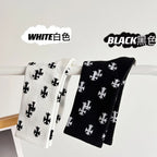 Cotton Cross Pattern Unisex Mid Tube Casual Socks