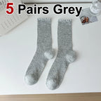 Polyester Elastane Casual Mid Tube Socks