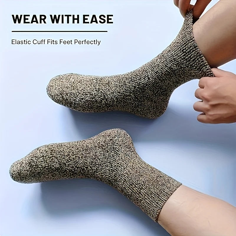 Polyester Elastane Blend Crew Socks 5 Pack - 5