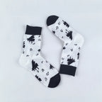Cotton Blend Mid Calf Piano Pattern Unisex Socks