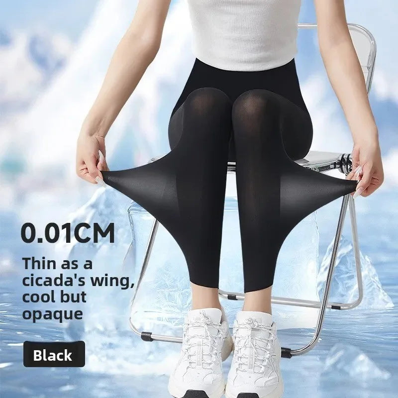 Nylon Elastane Seamless Ice Silk Pantyhose Tights - 15